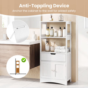 Bathroom Storage Cabinet with Drawer and Shelf Floor Cabinet