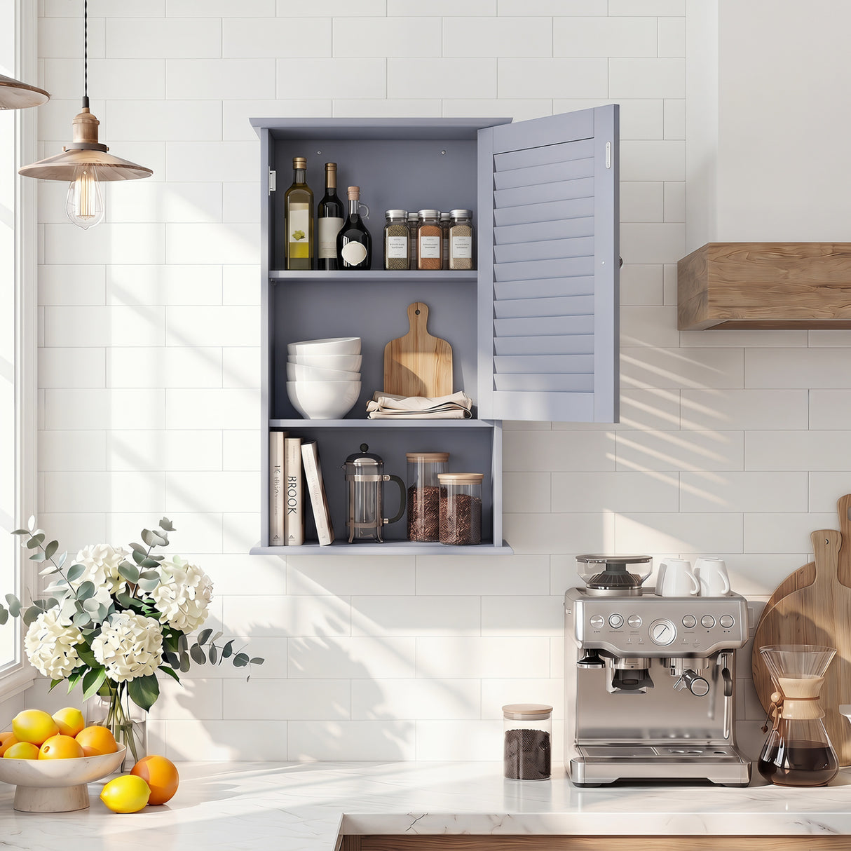27.5 Inch H Wall Hanging Bathroom Storage Cabinet