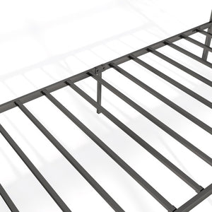 Bed Frame with Headboard and Under Bed Storage Black-Twin Size