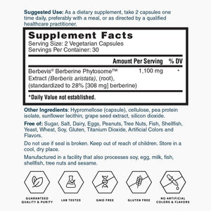 Nature's Lab Gold Berbevis® Berberine Phytosome™ Extract - 60 Capsules