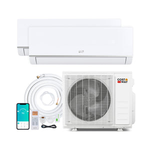 Blast Pro 20000 BTU 2 Zone 23 SEER2 Mini Split AC with Heat Pump-9K + 12K
