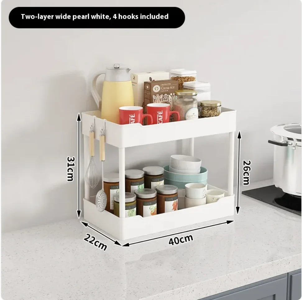 Multi-Tier Kitchen Floor Standing Storage Cart
