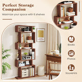 2-tier Wood Nightstand with Drawer and Open Storage Shelf for Bedroom-White