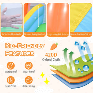 Bounce House for Kids 3-12 with Climbing Wall for Backyard Party