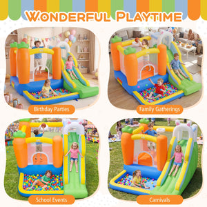 Bounce House for Kids 3-12 with Climbing Wall for Backyard Party