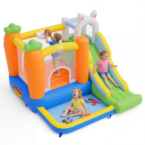 Bounce House for Kids 3-12 with Climbing Wall and 480W Blower for Backyard Party