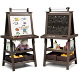 3 in 1 Double-Sided Storage Art Easel-Green