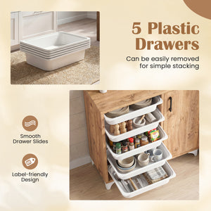 Buffet Cabinet Sideboard with Storage and Removable Drawers