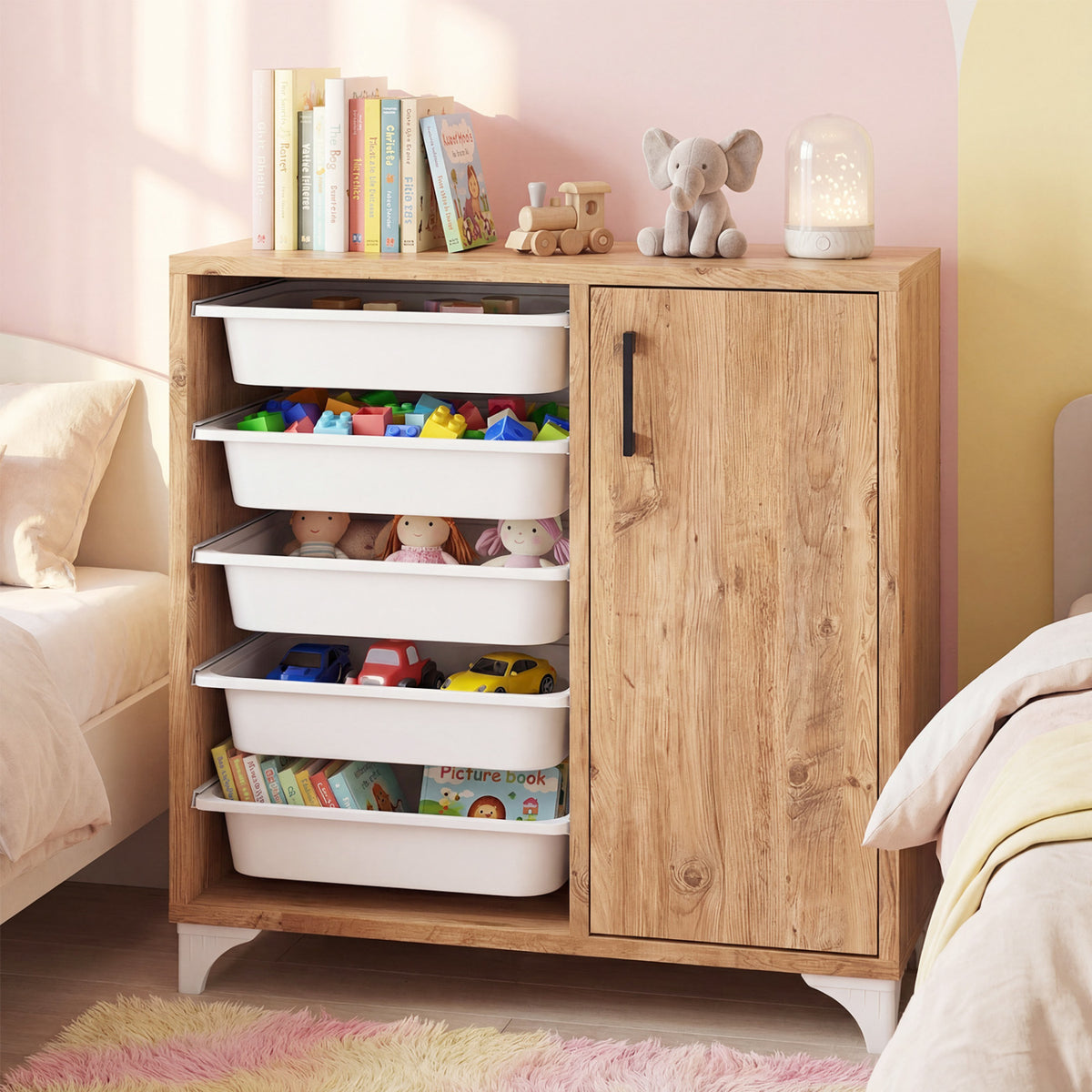 Buffet Cabinet Sideboard with Storage and Removable Drawers