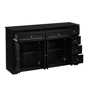 Buffet Sideboard 59" Modern Coffee Bar Station Console Table-Black