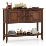 Buffet Sideboard Cabinet with 2 Doors and 2 Drawers-Brown
