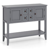 Buffet Sideboard Cabinet with 2 Doors and 2 Drawers-Gray