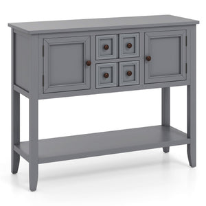Buffet Sideboard Cabinet with 2 Doors and 2 Drawers-Gray