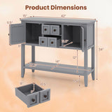 Buffet Sideboard Cabinet with 2 Doors and 2 Drawers-Gray