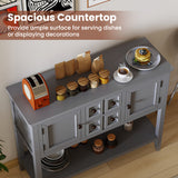 Buffet Sideboard Cabinet with 2 Doors and 2 Drawers-Brown