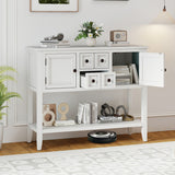 Buffet Sideboard Cabinet with 2 Doors and 2 Drawers-White