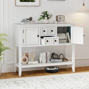 Buffet Sideboard Cabinet with 2 Doors and 2 Drawers-White