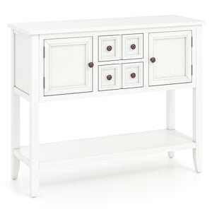 Buffet Sideboard Cabinet with 2 Doors and 2 Drawers-White