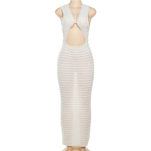 Crochet Knit Maxi Dress