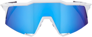 100% Speedcraft Sunglasses - White - Blue Mirror 60007-00012