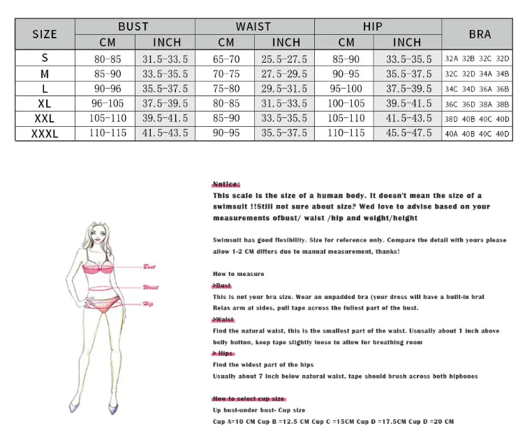 European & American Style Sexy Bikini Swimsuit