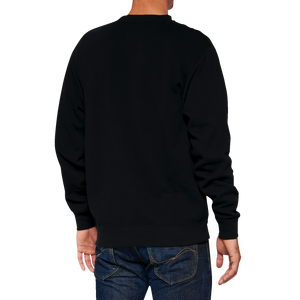 100% Icon Long-Sleeve Fleece Sweatshirt - Black - Large 20026-00002
