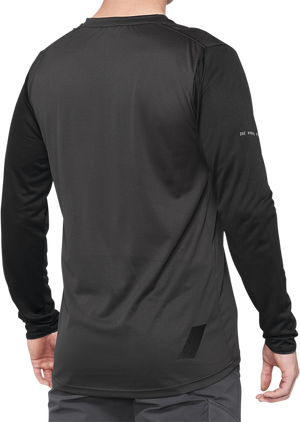 100% Ridecamp Jersey - Long-Sleeve - Black/Charcoal - Medium 40028-00001