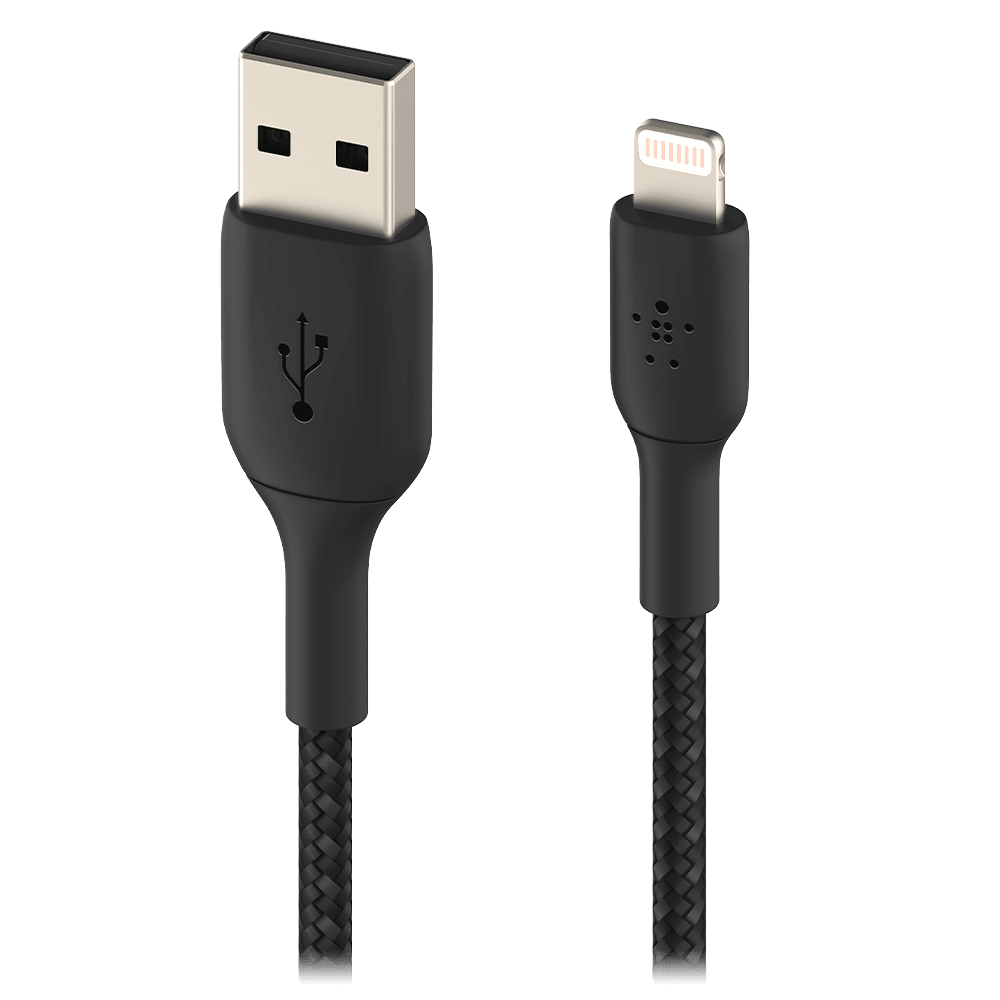 Belkin Boost Up Charge USB A to Apple Lightning Braided Cable 3ft Black by Belkin
