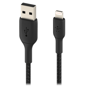 Belkin Boost Up Charge USB A to Apple Lightning Braided Cable 3ft Black by Belkin