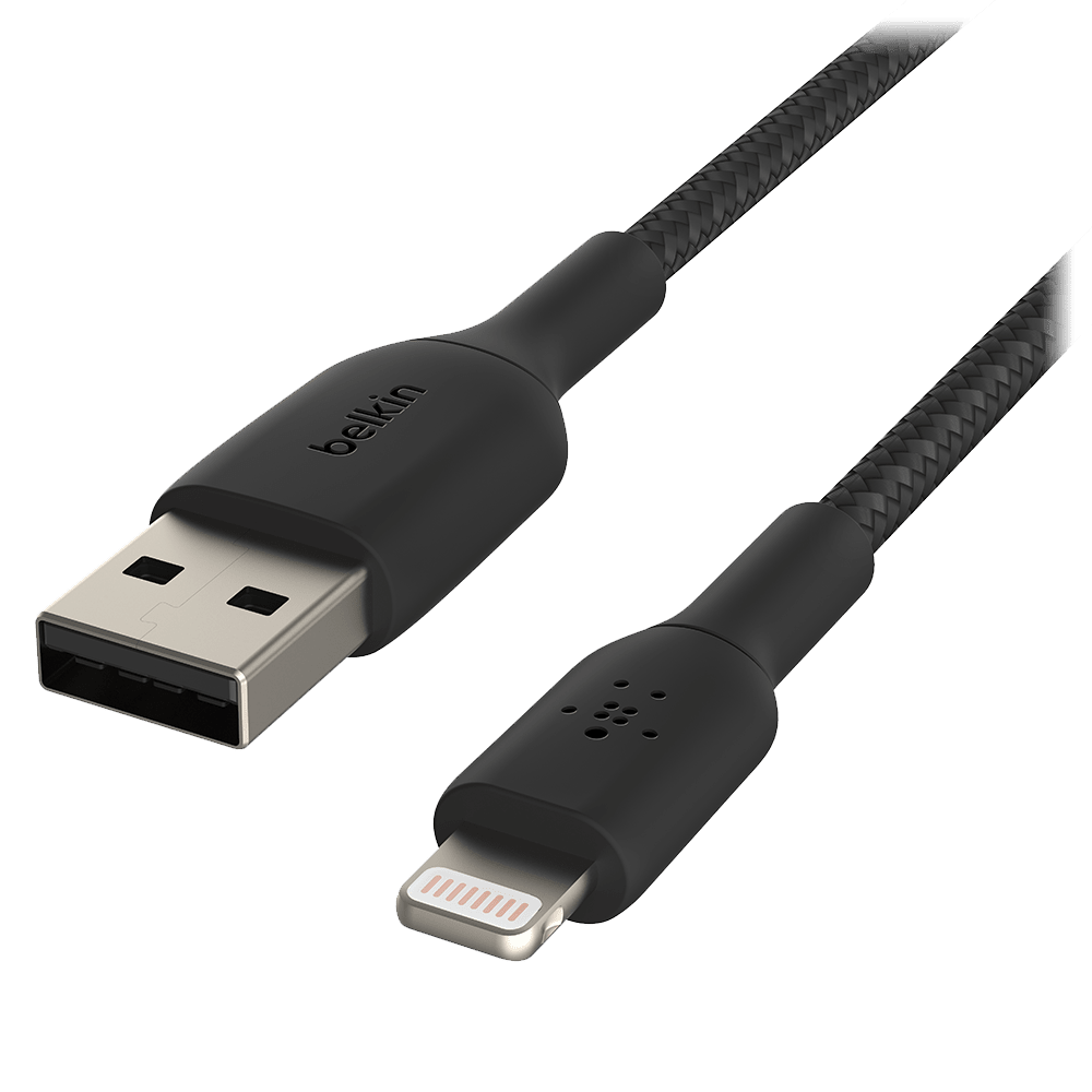 Belkin Boost Up Charge USB A to Apple Lightning Braided Cable 3ft Black by Belkin