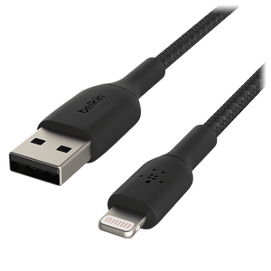 Belkin Boost Up Charge USB A to Apple Lightning Braided Cable 3ft Black by Belkin