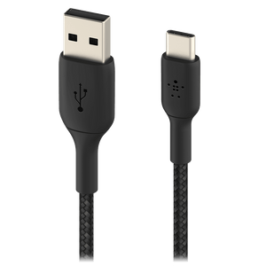 Belkin Boost Up Charge USB A to USB C Braided Cable 3ft Black by Belkin