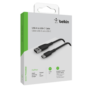 Belkin Boost Up Charge USB A to USB C Braided Cable 3ft Black by Belkin