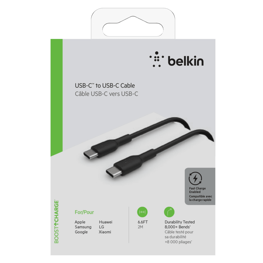 Belkin PVC USB C 2.0 to USB C 2.0 Cable 2m by Belkin