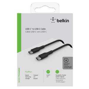 Belkin PVC USB C 2.0 to USB C 2.0 Cable 2m by Belkin