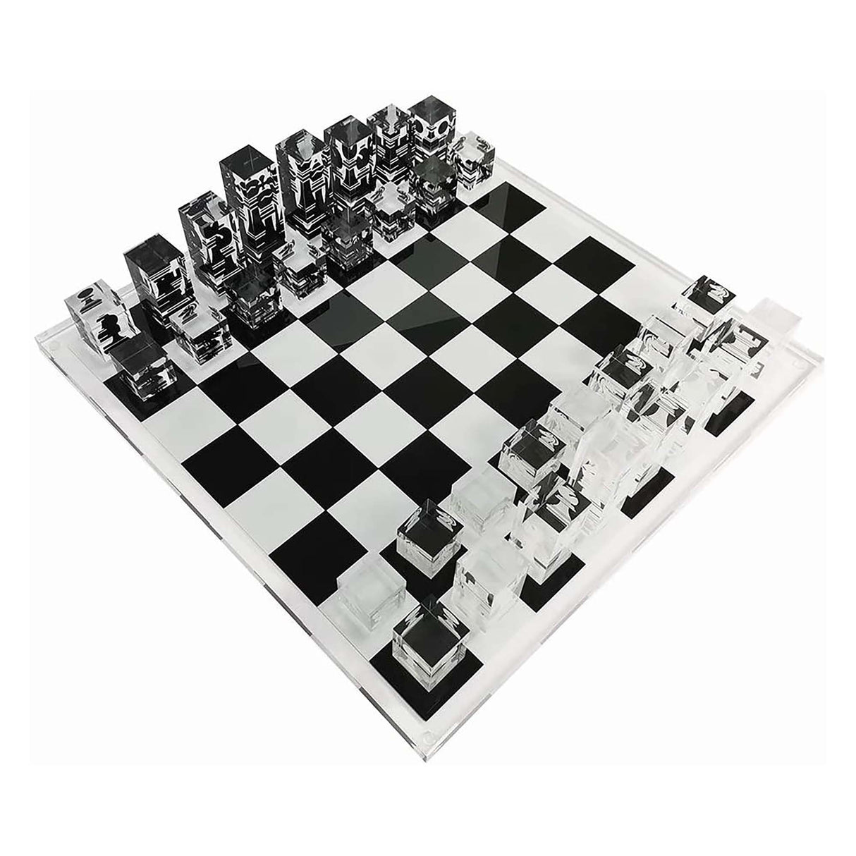 Infinity Lucite 17-Inch Lucite Chess Set by Pursonic
