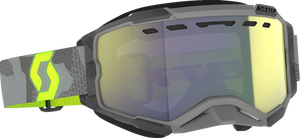 SCOTT Fury Snow Cross Goggle - Light Gray/Neon Yellow - Enhancer Yellow Chrome 278605-7697335