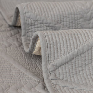 Geometric Textured Cotton Quilted Sofa Cover, Non-Slip Washable Couch Protector