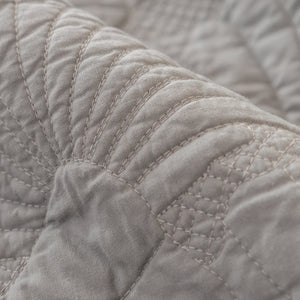 Embossed Leaf Cotton Quilted Sofa Cover Non-Slip Couch Protector with Thick Padding