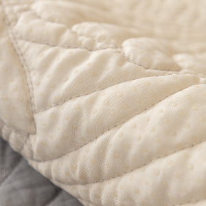 Embossed Leaf Cotton Quilted Sofa Cover Non-Slip Couch Protector with Thick Padding