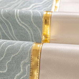 Modular Sofa Cover for Sectionals, Gold Striped Non-Slip Couch Protector