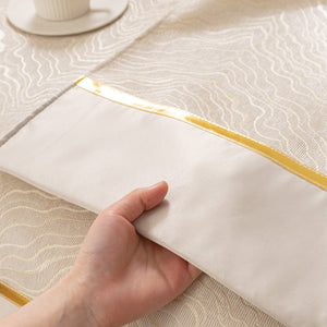 Modular Sofa Cover for Sectionals, Gold Striped Non-Slip Couch Protector