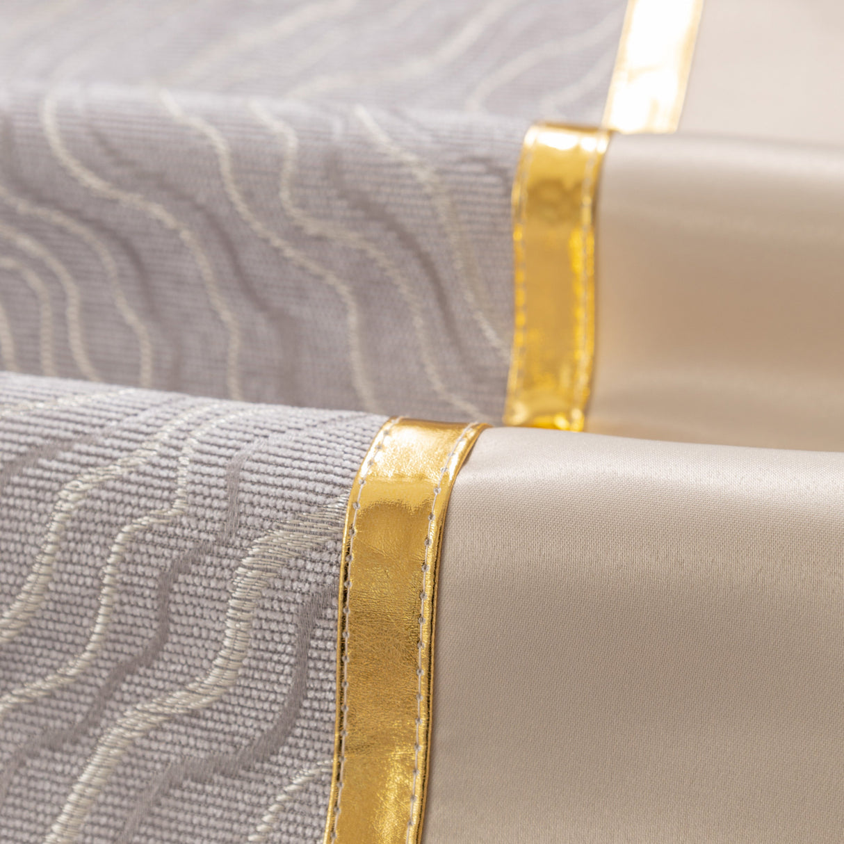 Modular Sofa Cover for Sectionals, Gold Striped Non-Slip Couch Protector