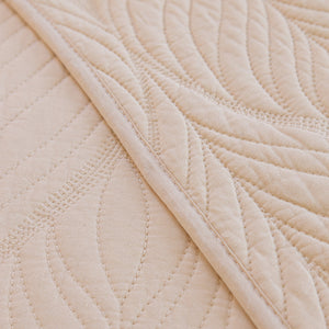 Leaf Vein Textured Cotton Quilted Sofa Slipcover, Non-Slip Modular Couch Covers