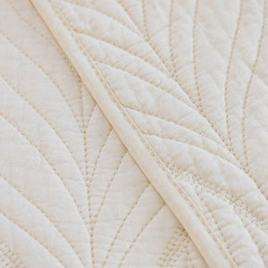 Leaf Vein Textured Cotton Quilted Sofa Slipcover, Non-Slip Modular Couch Covers