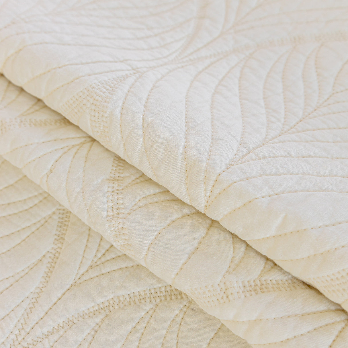 Leaf Vein Textured Cotton Quilted Sofa Slipcover, Non-Slip Modular Couch Covers