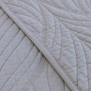 Leaf Vein Textured Cotton Quilted Sofa Slipcover, Non-Slip Modular Couch Covers