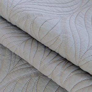 Leaf Vein Textured Cotton Quilted Sofa Slipcover, Non-Slip Modular Couch Covers