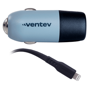 Ventev 20W ULTRAFAST USB C Universal Car Charger and USB C to Apple Lightning Cable by Ventev