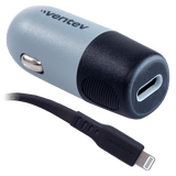Ventev 20W ULTRAFAST USB C Universal Car Charger and USB C to Apple Lightning Cable by Ventev